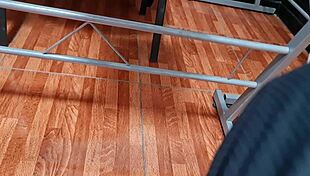 Look at Nataly's exposed pussy under her skirt!