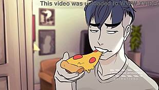 want to see gay sex over pizza?