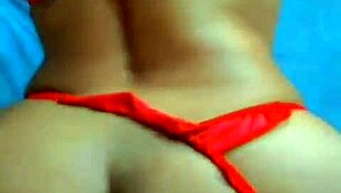 Hottie in red lingerie says, 'Give me that hot oral now!'