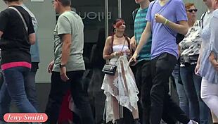 jeny smith flashes her pussy in public without panties