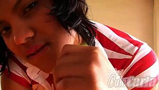 Cute Carla toys her tight wet pussy with close-ups