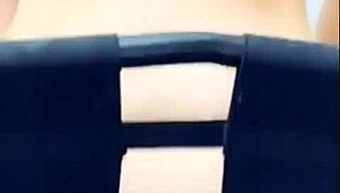  Riding this big dildo, wanna see me cream on it?