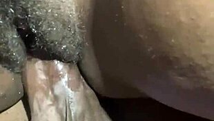 ebony wife takin that monster cock creampie?