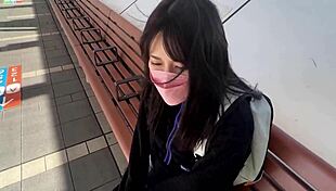 Hey, check out this asian babe riding in cowgirl position for cumshot