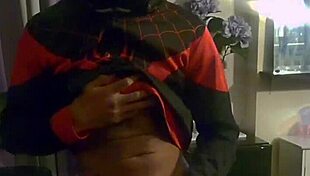 Elijah nelson, that ebony pornstar with the monster cock, masturbates in costumes before a huge cumshot fetish scene.