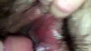 In this homemade video, he passionately plays with her hairy pussy up close.