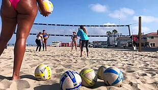 i luv big booty afrcan volleyball on the beech