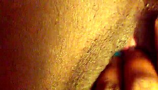 Ebony Woman Fingers Her Pretty Pussy In Close-Up Masturbation