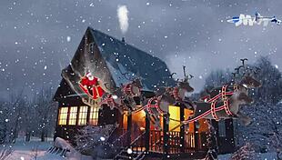 The Best New Year Gift Is Santa Claus And Magic Facial