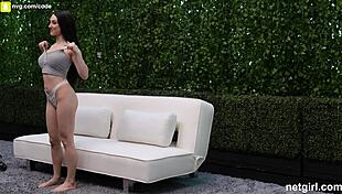 amazing hot babe returns for hard pounding