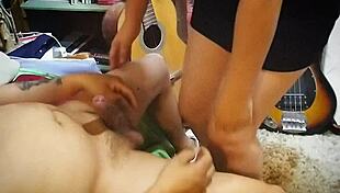 Mexican Mommy Slut Sucks Stepfather's Big Cock At Home