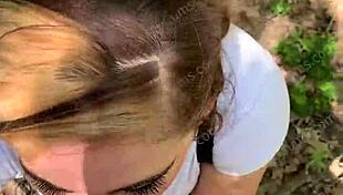 random jogger deepthroats on trail