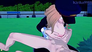 i watch camie, itsuka, and izuku have intense sex in my hero academia hentai, it's so hot!