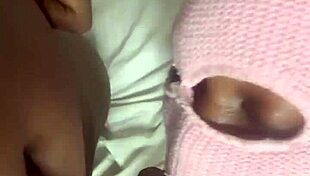 Thick ebony rides big black cock doggy from ex 😍