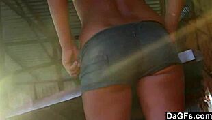 dagfs - saucy tattooed brunette teen loves outdoor blowjob and sex