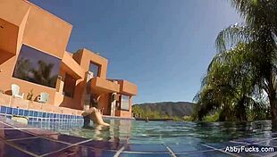 abigail mac has pool fun with big tits and ass