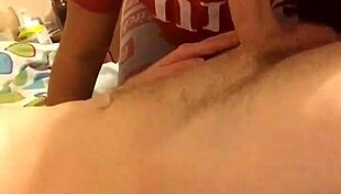 The ebony girl gives a really good blowjob to the old man and looks good doing it