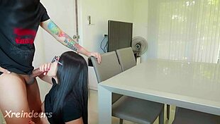 choosing between washing dishes or asian doggystyle creampie 😏