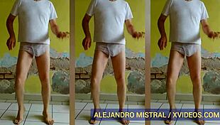 Alejandro mistral dancing as a gay man in wet white underwear, those briefs looking so hot