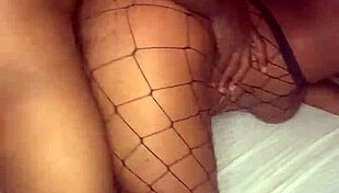 Thick ebony rides big black cock doggy from ex 😍