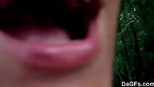 dagfs - saucy tattooed brunette teen loves outdoor blowjob and sex