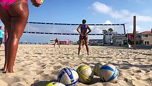 i luv big booty afrcan volleyball on the beech