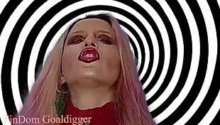 blonde goddess with big tits gives jerk off instructions casually