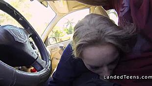 Dude Gets Intense Blowjob From Sexy Teen.