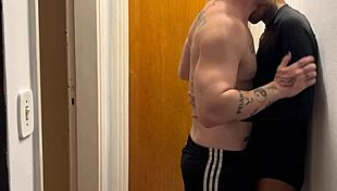 Hey, caught these young guys kissing on camera!