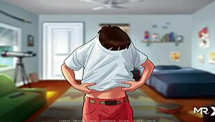 summertime saga milf gives stress-relieving handjob in cartoon episode 4.75