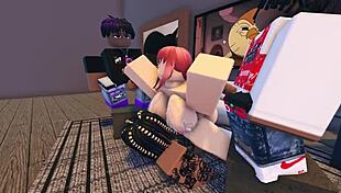 MAKIMA GETS BLACKED AND GANGBANGED ON ROBLOX
