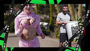 Does this petite teen love sucking huge cocks?