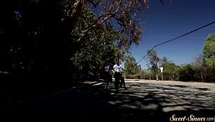 horny teacher rides cock in doggystyle fantasy with socks on, feeling so taboo