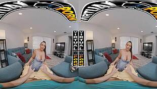 in virtual reality, i do chores with stepmom carmela clutch and we end up fucking