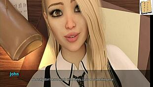 blonde cheerleader in office with teacher