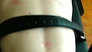 feeling the intense punishment of hard caning and spanking