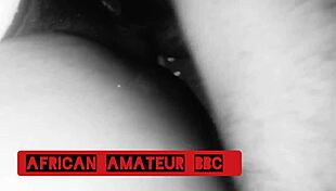 african amateur takes big black cock in missionary pussy pounding