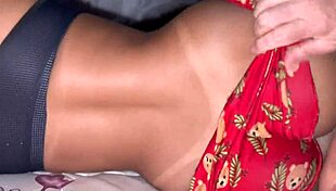 wife's thirsty for dick, provokes husband in bed!