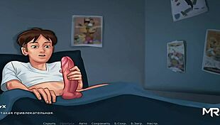 summertime saga milf gives stress-relieving handjob in cartoon episode 4.75