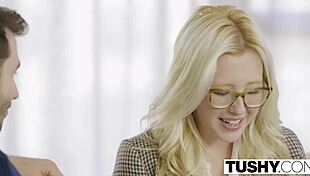 Tushy First Anal For Blonde Babe Samantha Rone