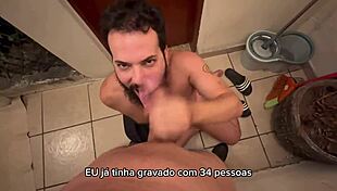 Bearded guy sucking 41 dicks in blowjob series 😜