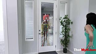 Brunette Milf Alana Cruise Enjoys Clown Fantasy On Halloween