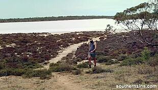 Voyeur Watches Outdoor Masturbation In Nature