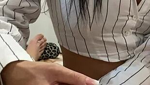 secretary's amazing handjob massage turns into forbidden temptation