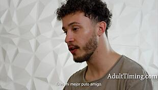 teen pits boyfriend against simp in wild threesome! apollo banks and leana lovings get busy.