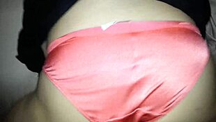 i feel intense pleasure fucking in orange satin panties leading to cumshot