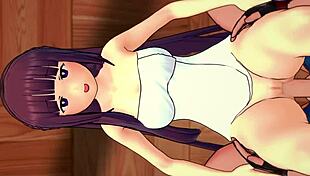 Fern In Towel For Intimate Cartoon Encounter