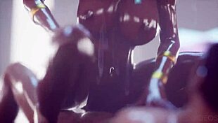 Gold Beauty Strips Clothes In Wild Life