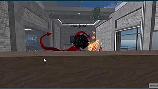 demon roughly fucks hot rich femboy in missionary, deepthroat creampie