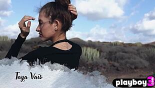 Petite russian teen taya vais poses naked outdoor